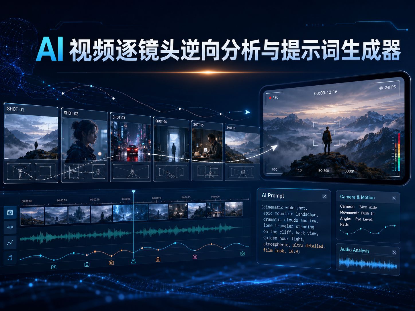 AI 视频逐镜头逆向分析与提示词生成器