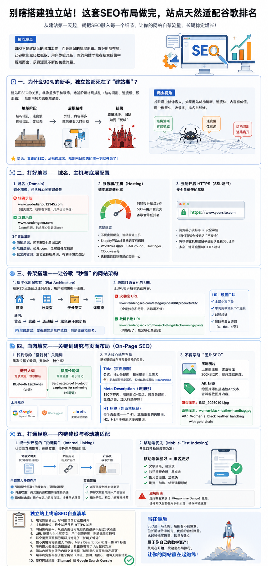 独立站别急着上线：从建站第一天开始做对的 Google SEO 基础布局