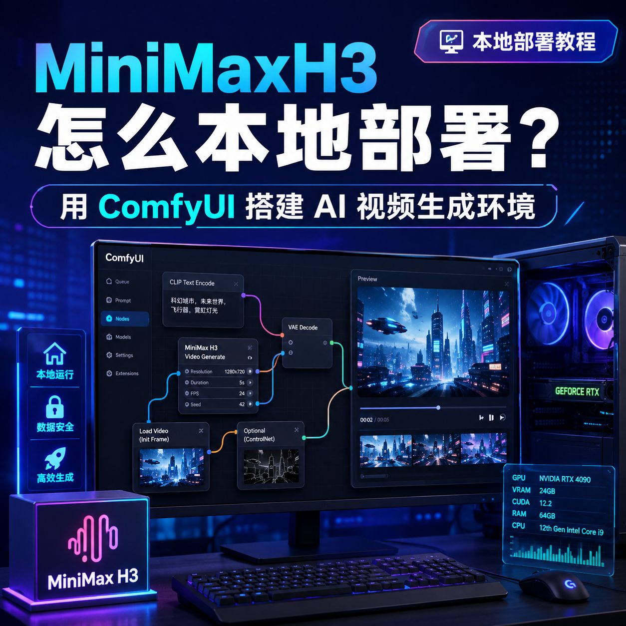MiniMax H3 怎么本地部署？用 ComfyUI 搭建 AI 视频生成环境