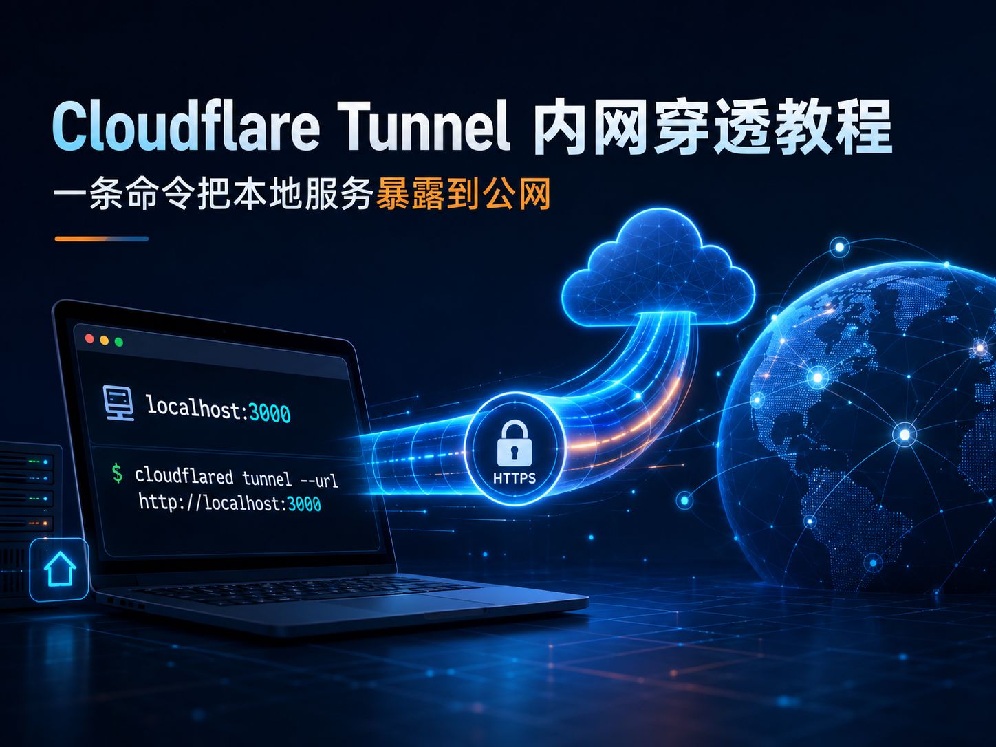 Cloudflare Tunnel 内网穿透教程:一条命令把本地服务暴露到公网